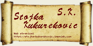 Stojka Kukureković vizit kartica